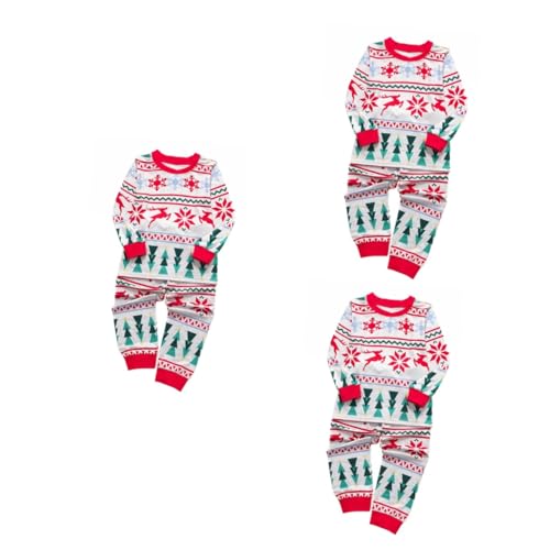 Holibanna 3st Kleidung Weihnachtsanzug Weihnachtskostüm Langärmlige Loungewear Einstellen Lange Ärmel Kind von Holibanna