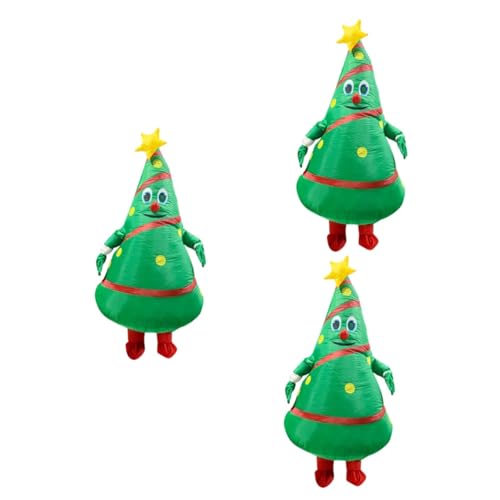 Holibanna 3st Scrunch-kleid Cosplay-outfits Bodycon-kleider Spreng-body Aufblasbarer Weihnachtsanzug Weihnachtsbaum Kostüm Aufblasbares Partykostüm Aufblasbare Weihnachtsbaum-kleidung Puppe von Holibanna