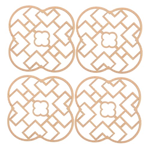 Holibanna 4 Stück Chinesisches Fenstermodellmaterial möbel Miniaturtür Holzausschnitt Handwerk Verzierungen für das Handwerk Holzausschnitte handwerkliche Verzierungen hölzern Beige Holibanna 4 Stück Chinesisches Fenstermodellmaterial möbel Miniaturtür Holzausschnitt Handwerk Verzierungen für das Handwerk Holzausschnitte handwerkliche Verzierungen hölzern Beige von Holibanna