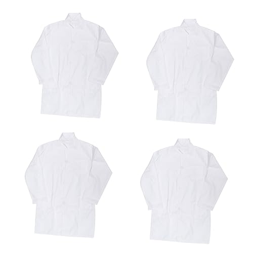 Holibanna 4 Stück Kinder Weiße Mäntel Wissenschaftler-outfit Kleid Für Mädchen Laborkittel in Kindergröße Kinderlaborkittel Masse Cosplay-zubehör Mädchen Anzug Mantel Junge Krankenschwester von Holibanna