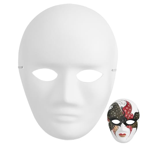 Holibanna 4 Stück Masken Verkleiden Karneval Party Maske Halloween-diy-maske Karneval-maske Verkleidungsmasken Tierzeichnungsmasken Handbemalte Gewöhnliche Papier Gesichtsmaske Weiß Kind von Holibanna
