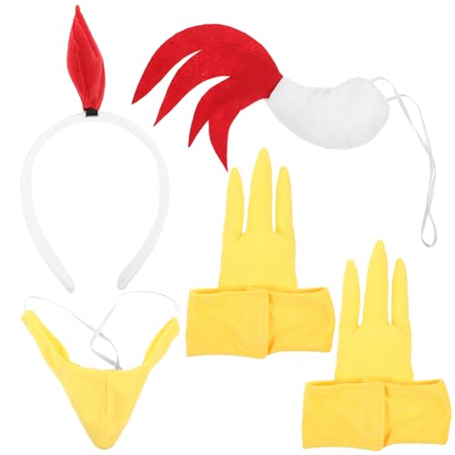 Holibanna 4 Stück Tierkostüm Hahn Stirnband Klaue Halloween Tier Cosplay Kostüm Kopfbedeckung von Holibanna