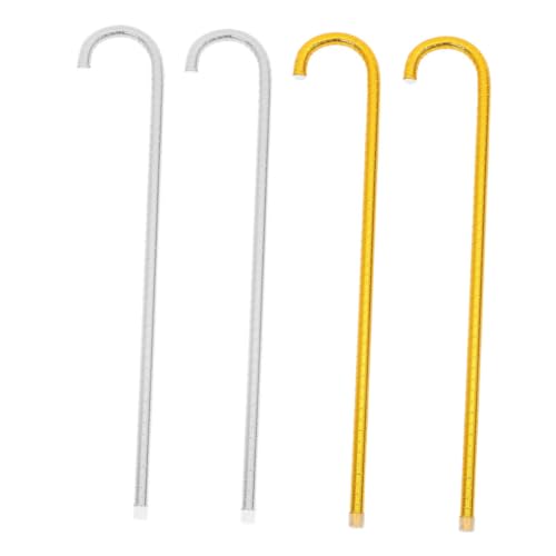 Holibanna 4 Stück Tragbare Krücken für Bühnenauftritte Rollenspiele und Halloween Partys Gold Silber Holibanna 4 Stück Tragbare Krücken für Bühnenauftritte Rollenspiele und Halloween Partys Gold Silber von Holibanna