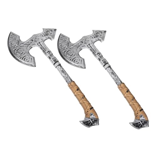 Holibanna 4 Stücke Teiliges Requisit Realistisch Detailliert Viking Beil für Halloween Cosplay Maskerade Kostüm Zubehör Vielseitig Einsetzbar für Fasching und Bühnenauftritte von Holibanna