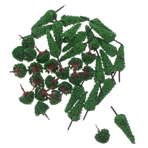 Holibanna 40 Stück Mikrolandschaftsmodellbaum Miniatur-Baumschmuck Minitbäume Mini-Baum Miniatur-Simulationsmodell-Landschaftsbaum Miniaturmodellbäume gefälschte Mini-Bäume Plastik von Holibanna