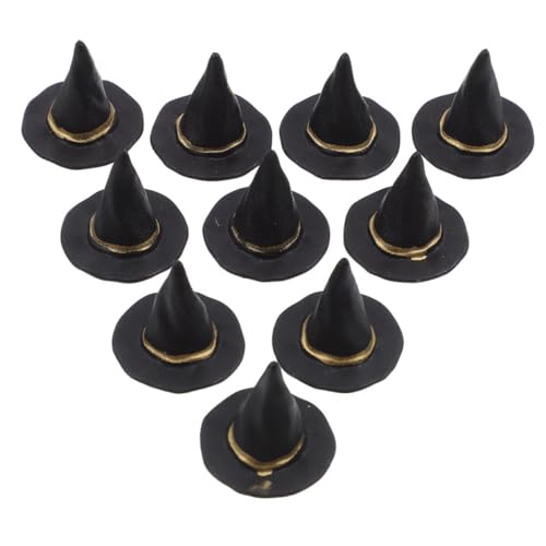 Holibanna 40 Stück Teiliges Mini Hexenhut aus Schwarzem Kunststoff Handgefertigt Langlebig und Leicht Halloween Bastelaccessoires für Puppenhäuser Partydekorationen und Kreative DIY von Holibanna