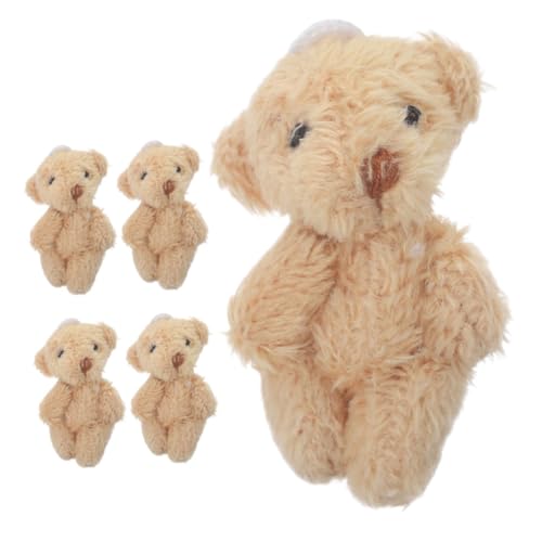 Holibanna 5 Stück Mini Plüschbären Realistische Tierchen aus Weichem Material Deko für Hochzeiten Babypartys oder Kreative Fotografie Schlüsselanhänger oder von Holibanna