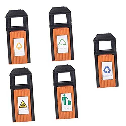 Holibanna 5 Stück Miniatur Mülleimer Teiliges DIY Modell für Sandtisch Dekoration Miniatur Abfallbehälter für Puppenhaus Kreative Projekte Street Litter Bin Model Hochwertigem von Holibanna