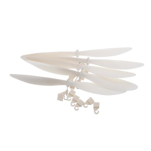 Holibanna 5 Stück Zubehör für Flugzeugmodelle Motorpropeller Kunststoff-Flugzeugpropeller Propellerzubehör Propellerspielzeug Mini-Propeller Propellerblätter Plastikpropeller Abs Weiß von Holibanna