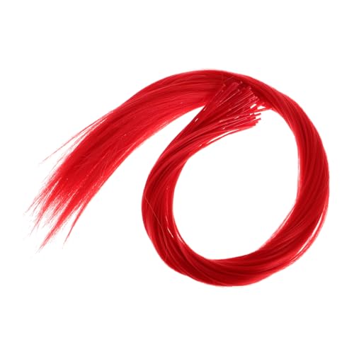 Holibanna 50 Stück Hochtemperaturdraht-Haarverlängerungsperücke Trendige Haaraccessoires Stylische Haarteile Leichte Haarteile Frauen Perücke Haarschmuck für Mädchen Haarteil für Frauen rot von Holibanna