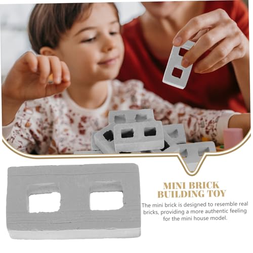 Holibanna 50 Stück Teiliges Mini Ziegelsteine Realistische Miniatursteine für DIY Stapelbare Modellziegel für Puppenhaus Bastelprojekte Fördert Feinmotorik und Bauen von Holibanna