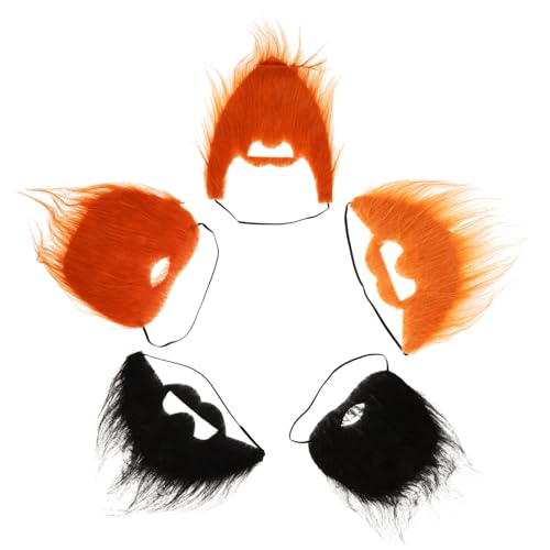 Holibanna 5Stücke Teiliges Gefälschter für Halloween Selbstklebende Schnurrbärte für Lustige Maskerade Partys Cosplay Dekorationen von Holibanna