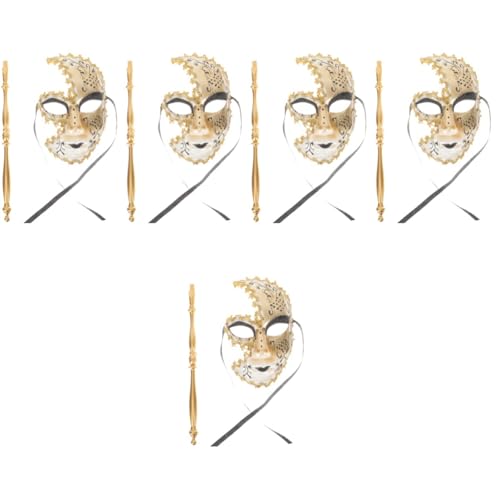 Holibanna 5st Venezianische Maske Halloween-party-masken Weihnachts-cosplay-masken Maskerade-party-maske Karnevalsballmasken Halbe Maskerade-masken Plastik Fräulein Geschenk Weihnachten von Holibanna