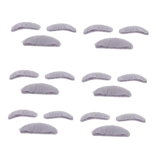 Holibanna 6 Sets Künstliche Augenbrauen Bart Halloween Kostüm Mann Alter Mann Kostüm Zubehör Aufklebbarer Schnurrbart Und Augenbrauen Neuartiger Falscher Bart Älteres Kostüm Schmuck Perücke von Holibanna