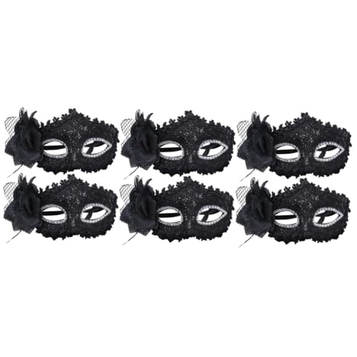 Holibanna 6 Stk Maskerade Maske Cosplay-Maske mit halbem Gesicht Maskerade-Maske halloween masken halloweenmaske Halbgesichtsmaske Party-Maske Erdfarben bilden einstellen Augenbinde Fräulein von Holibanna