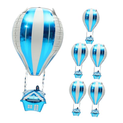 Holibanna 6 Stück Heißluftballon Dekoration Heißluftballon Aluminium Partyballons Heißluftballon Förmige Ballons Reise Partyballons Cartoon Ballons Aluminiumfolie Himmelblau Holibanna 6 Stück Heißluftballon Dekoration Heißluftballon Aluminium Partyballons Heißluftballon Förmige Ballons Reise Partyballons Cartoon Ballons Aluminiumfolie Himmelblau von Holibanna