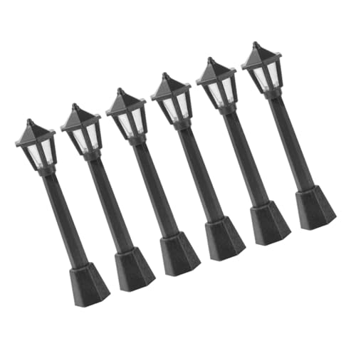 Holibanna 6 Stück Mini Straßenlaternen Modell Teiliges Realistische LED Lampe für Puppenhaus Mikrolandschaft und Langlebig Dekoration für Kreative Designs von Holibanna