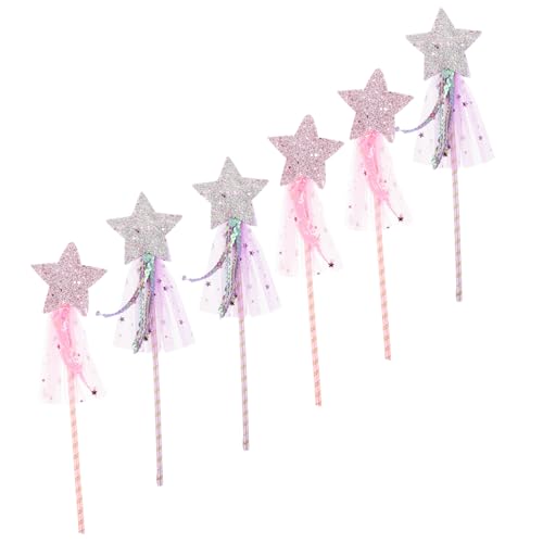 Holibanna 6 Stück Teiliges Feenstab für Mädchen Glitzernde Sternstäbe Leicht und Langlebig für Party Kostüm Halloween und Fantasievolles von Holibanna