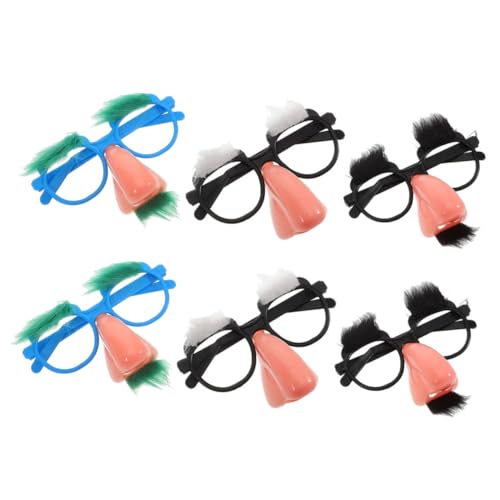 Holibanna 6 Stück Teiliges Lustige Brille mit Schnurrbart und Augenbrauen aus Leichtem Kunststoff Witzige Foto Requisiten für Fasching Geburtstag Halloween und Kostümparty Wiederverwendbare Holibanna 6 Stück Teiliges Lustige Brille mit Schnurrbart und Augenbrauen aus Leichtem Kunststoff Witzige Foto Requisiten für Fasching Geburtstag Halloween und Kostümparty Wiederverwendbare von Holibanna