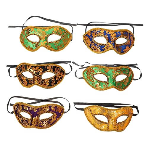 Holibanna 6St halbe Gesichtsmaske aus Stoff Frauen maskieren Abschlussball farbige Dekoration halloween costume halloween kleidung Maskerade-Maske Halloween Vintage Maskerade Maske Gestrick Holibanna 6St halbe Gesichtsmaske aus Stoff Frauen maskieren Abschlussball farbige Dekoration halloween costume halloween kleidung Maskerade-Maske Halloween Vintage Maskerade Maske Gestrick von Holibanna