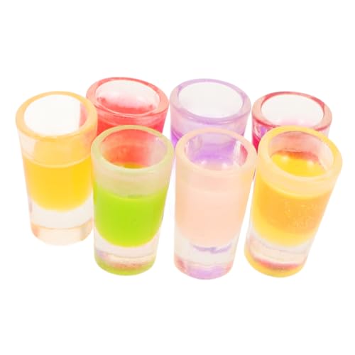 Holibanna 7Stücke Getränkemodelle Teiliges für Puppenhausdekoration Realistische Mini Becher Zubehör für Rollenspiel und DIY Projekte im Mini von Holibanna