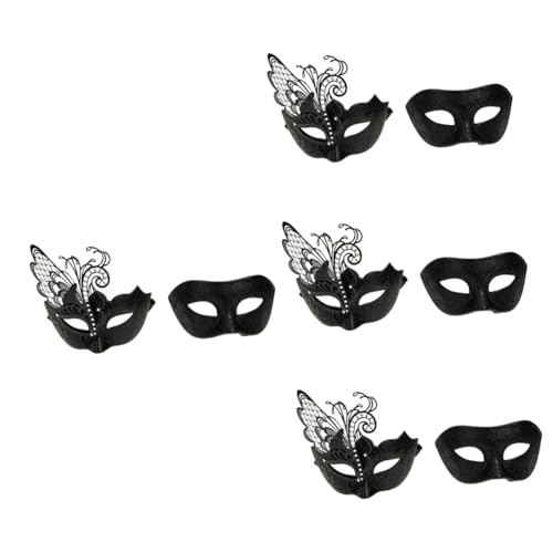 Holibanna 8 Stk Maskerade Maske Kostüm Augenmasken Maskerade Für Paare Maskerade Kostümzubehör Venezianische Partymasken Venezianische Masken Schwarz Fräulein Luxus Antiquität Eisen von Holibanna