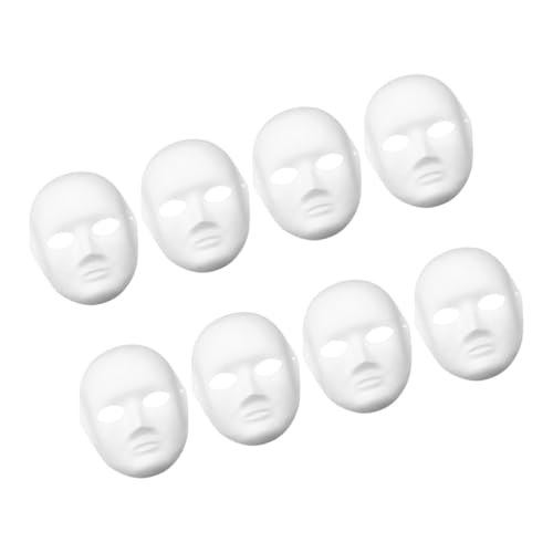 Holibanna 8 Stk Peking-Opernmaske Halloween-Maske masken für halloween Party Dekoration Maske Maskenparty DIY-Maske DIY-Bastelmaske einfache Maske Vollgesichtsmaske für Papier Weiß von Holibanna