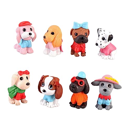 Holibanna 8 Stück Cartoon-Hund-Ornamente Dekoration Kuchendekor aus Harz Kuchenschmuck Kuchenverzierung Geburtstagstorte Origination geburtstagstorte von Holibanna
