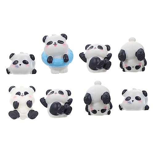 Holibanna 8stücke Panda Mini Dekorationen Für Mikrolandschaften Handgefertigte Bonsai Figuren Für Garten Und Kuchen Niedliche Ornamente Für Erwachsene von Holibanna