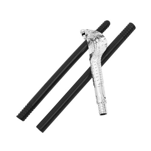 Holibanna Ägyptischer Schlangenkopf Gehstock Kostüm Accessoire Halloween Cosplay Requisite Silberner Pharaoh Walking Stick für Party Bühne Holibanna Ägyptischer Schlangenkopf Gehstock Kostüm Accessoire Halloween Cosplay Requisite Silberner Pharaoh Walking Stick für Party Bühne von Holibanna