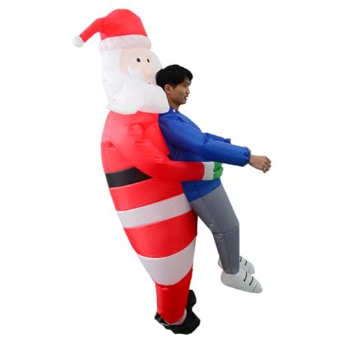 Holibanna Aufblasbarer Anzug des Weihnachts manns Weihnachtskostüme für Erwachsene Weihnachtsfeier Requisiten Weihnachtsmann-Kostüm aufblasbares Kostüm Kleider lustig Büro von Holibanna