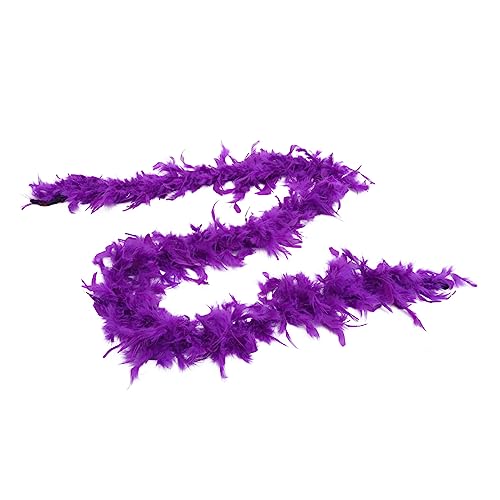 Holibanna Boa-Schal Party Kostüm Putenboa Boa aus Kunstpelz Boas Halloween Dekoration Halloween-Dekoration promdress Feuerplatten Boa-Zubehör zum Selbermachen Boa zum Basteln Feder Violett von Holibanna