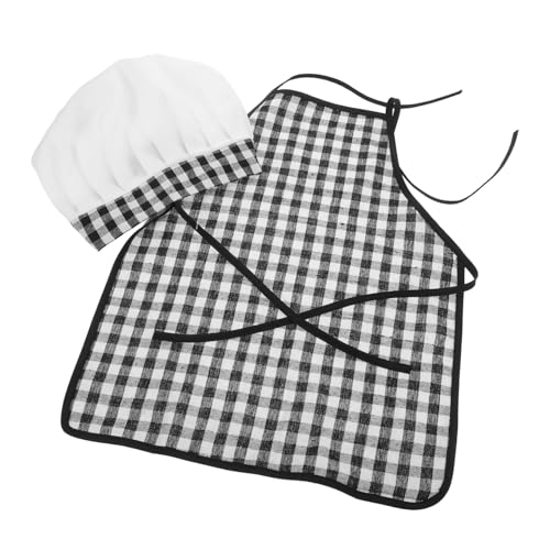 Holibanna Chef Kostüm mit Schürze und Hut Niedliches Koch-outfit für Neugeborene Monate Vielseitig für Jungen und Mädchen Fotorequisite und Backspiel-bekleidung von Holibanna