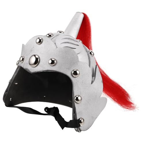 Holibanna Chinesischer Alter Generalhelm für Verstellbarer Kinnriemen Kostümzubehör für Bühnenaufführungen Halloween Cosplay Hochwertiger Ritterhelm Silber Vielseitig Einsetzbar von Holibanna