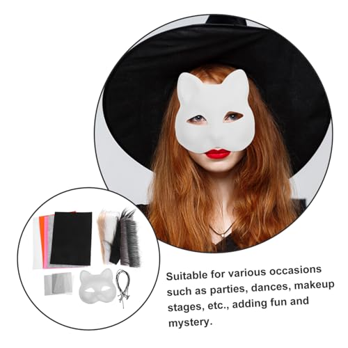 Holibanna DIY Katzenmasken Set mit Weichem Plüsch Selbstklebendem PVC und Netzstoff Handbemalte Tiermasken für Halloween Kostümparty Cosplay und Maskenbälle Holibanna DIY Katzenmasken Set mit Weichem Plüsch Selbstklebendem PVC und Netzstoff Handbemalte Tiermasken für Halloween Kostümparty Cosplay und Maskenbälle von Holibanna