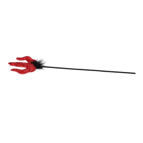 Holibanna Dreizack Stock Übel Dämon Prop Gefälschte Teufelsgabel Dämon Cosplay Teufel Kostüm Halloween-Teufel Kommt Halloween Heugabel Stirnband Aus Teufelshorn Rot Plüsch von Holibanna