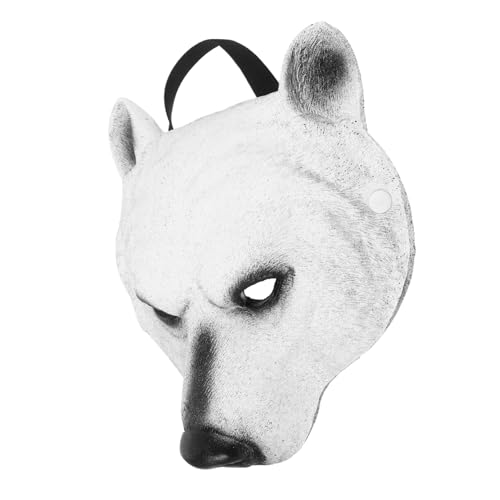 Holibanna Eisbär-maske Aufblasbares Kostüm Für Erwachsene Fuchsmaske Dinosaurierkostüm Gruseliger Hase Gruselige Maske Welpenmaske Dinosauriermaske Wolfsmaske Hundeperücke Maskerade Weiß Pu von Holibanna