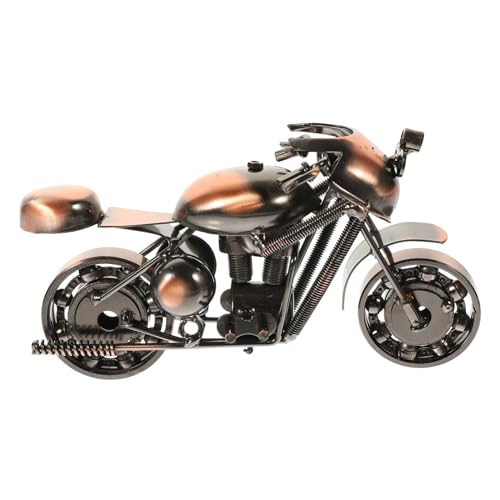 Holibanna Eisen motorradmodell Mittelgroß Antike Bronze Dekoratives Motorbike Craft Langlebige Kunstskulptur für Kinderzimmer Geschenk für Motorradliebhaber und Junge Mädchen von Holibanna