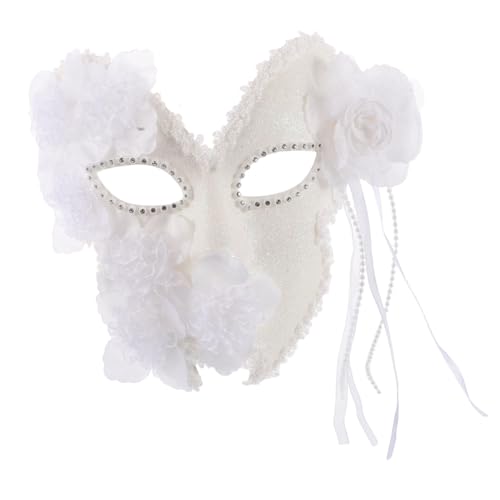 Holibanna Elegante Spitzenmaske Blume Design Vollgesichtsmaske Venezianische Maske Mardi Gras Party Maske Für Silvester Eve Masquerade Ball Weihnachten Halloween Party Gunst von Holibanna