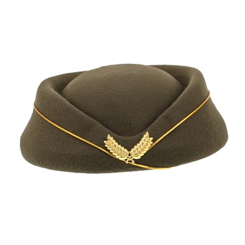 Holibanna Flight Attendant Beret Cap aus Weichem Acrylfaser Leichter und Bequemer Stewardess Hut mit Klassischem Design Eleganter und Professioneller Stil für Damen für Cosplay und Langen Holibanna Flight Attendant Beret Cap aus Weichem Acrylfaser Leichter und Bequemer Stewardess Hut mit Klassischem Design Eleganter und Professioneller Stil für Damen für Cosplay und Langen von Holibanna