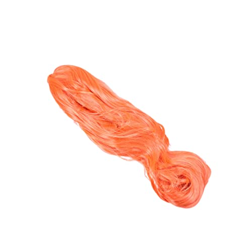 Holibanna Perücke Cosplay Lockenperücke Echthaar Pflegeleicht Orange Für Halloween von Holibanna