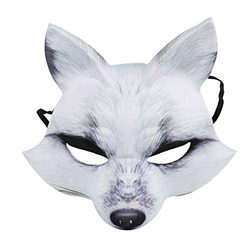 Fuchs Maske halbes Gesicht Maskerade Halloween Cosplay kostüm dekorative Maske von Holibanna