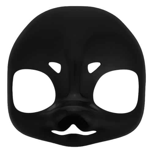 Holibanna Fursuit-Kopfbasis Schwarz 3D-Gedruckte Maske Katze Schnittmaske Kopfbasis Diy-Kunststoffmaske Kostüm-Requisiten Für Kawaii-Maskerade-Party von Holibanna