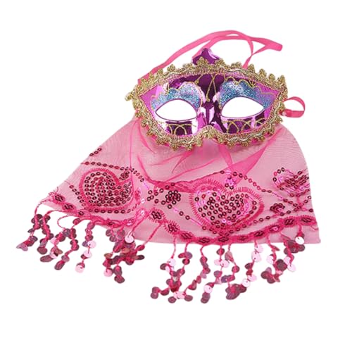 Holibanna Halloween-Maske Venezianische Masken für Frauen Gesichtsschleier-Maske Ball Abschlussball Halloween Party Cosplay-Maske Partymaske Maskerade Handlich abgeben Mädchen von Holibanna