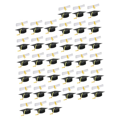 Holibanna Graduation Cap Konfetti Doktorhut Papierstreuung für Abschlussfeier Party Dekoration Klassenraum Tischdeko Abitur Deko Feier von Holibanna