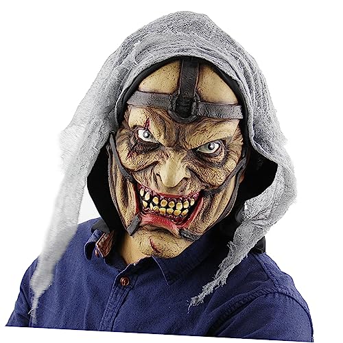 Holibanna Gruselige Halloween-masken Horrormaske Zauberermaske Horror-zombie-maske Gruselige Masken Requisiten Emulsion von Holibanna