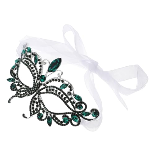 Holibanna Halbe Gesichts Maske Halloween-masken Karnevalsball Kostüme Maskerade Karnevalsmaske Gruselige Halloween-maske Halbe Gesichtsmaske Für Frauen Halloween-requisite Legierung Green von Holibanna