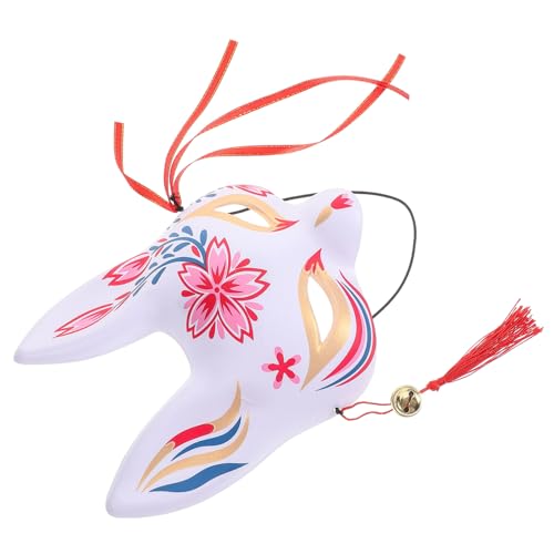 Holibanna Halbgesichts Fuchsmaske im Japanischen Stil Wiederverwendbare Maske für Karneval Halloween Cosplay und Maskerade Events Fuchs Gesichtsbedeckung für Männer und Frauen von Holibanna