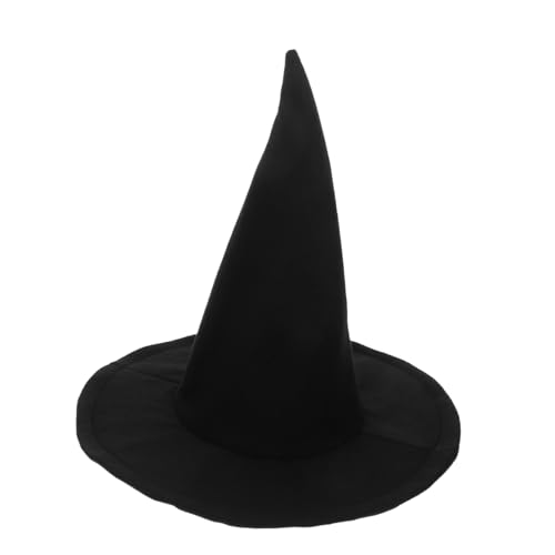 Holibanna Halloween Hexenhut Schwarz Spitz Damen Herren Halloween Party Kostüm Zubehör Leichter Komfortabler Hexenhut für Cosplay Maskerade Karneval und Dekoration von Holibanna