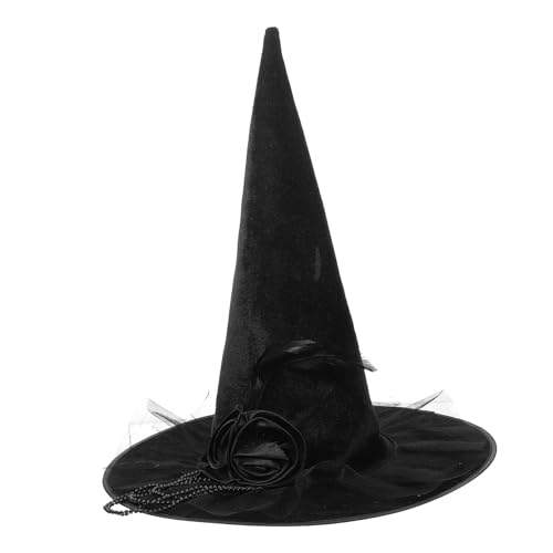 Holibanna Halloween Hexenhut für Damen Breitrand Dekorativer Kostüzhut für Karneval Cosplay und Partys Leicht und für Halloween Feiern und Fotorequisiten von Holibanna